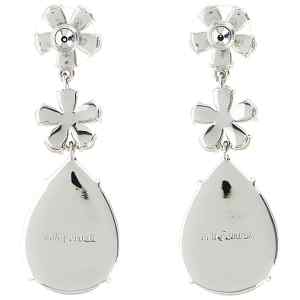 Self-Portrait Crystal Flower Tiered Earrings