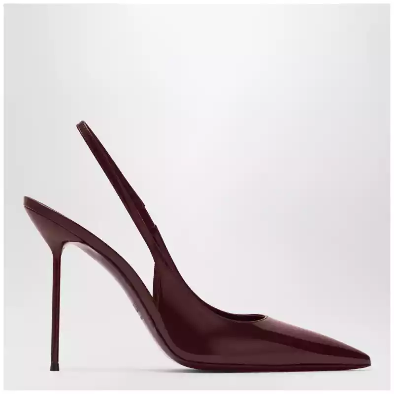 Paris Texas Lidia slingback pumps in cherry patent leather