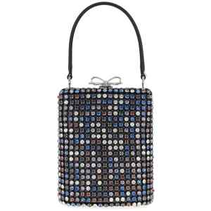 Self-Portrait Multi Crystal Chainmail Mini Handbag
