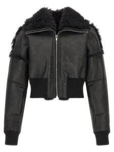 Rick Owens Flight Jkt Cropped Bomber Jacket