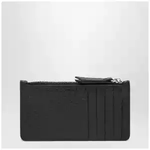 Maison Margiela Black Four Stitches Zip Cardholder