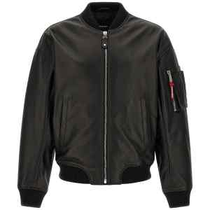 Dsquared2 Leather Bomber Jacket