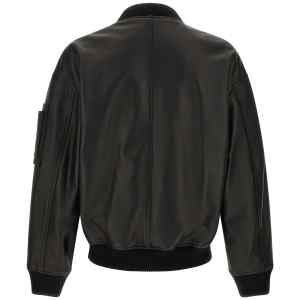 Dsquared2 Leather Bomber Jacket