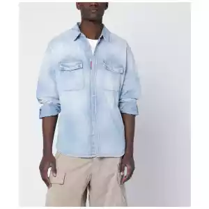 Dsquared2 Light blue washed denim shirt