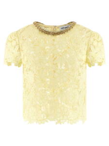 Self-Portrait Yellow Lace Top