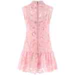 Self-Portrait Pink Lace Collared Dress