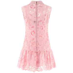 Self-Portrait Pink Lace Collared Dress