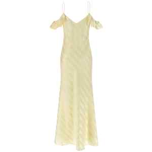 Self-Portrait Satin Striped Long Dress