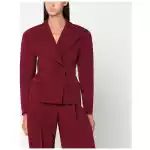 THE ANDAMANE Burgundy single-breasted jacket