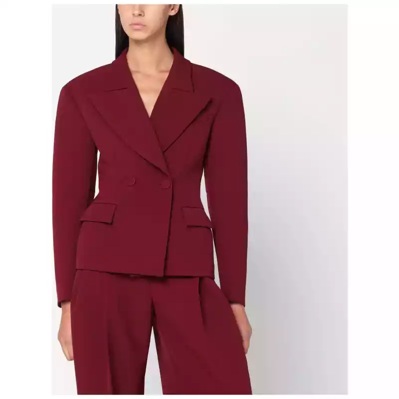 THE ANDAMANE Burgundy single-breasted jacket