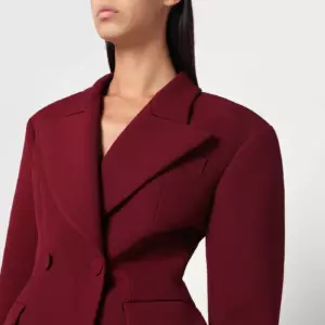 THE ANDAMANE Burgundy single-breasted jacket