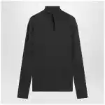 LEMAIRE Dark grey long-sleeved sweater with scarf detail