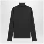 LEMAIRE Dark grey long-sleeved sweater with scarf detail