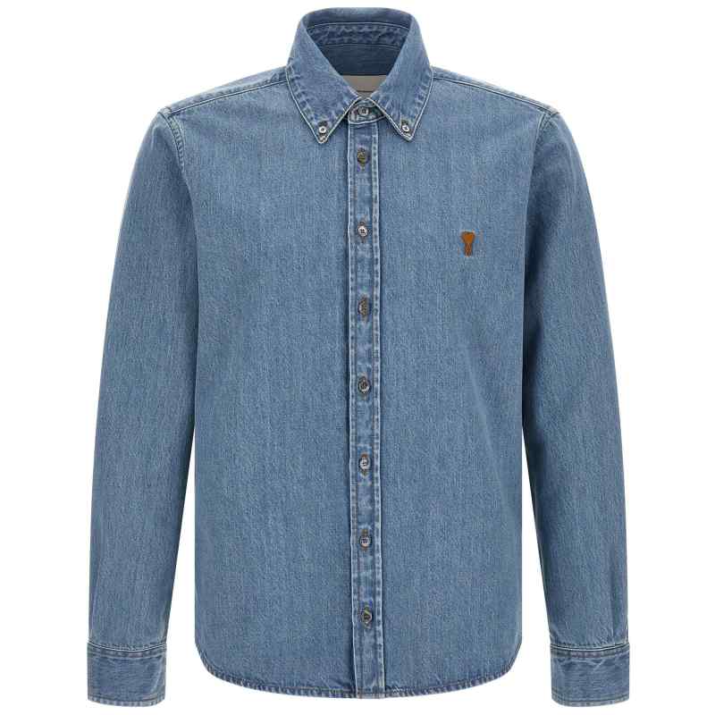 USH786DE0056480_01_M_2026-01-23T09-28-50.412Z Ami Paris Ami De Coeur Denim Shirt