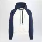 Ami Paris Ami De Coeur hoodie in cream/blue