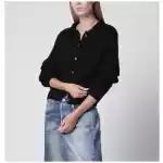 Our Legacy Black alpaca-blend polo cardigan