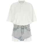 Alexander Wang Denim Skirt Polo Dress