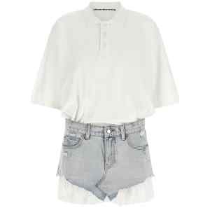 Alexander Wang Denim Skirt Polo Dress