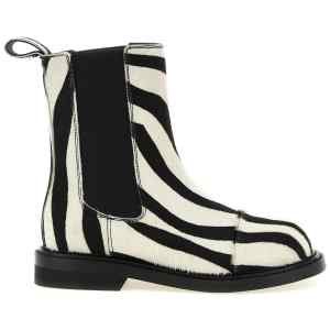 Moschino Zebra Pony Ankle Boots