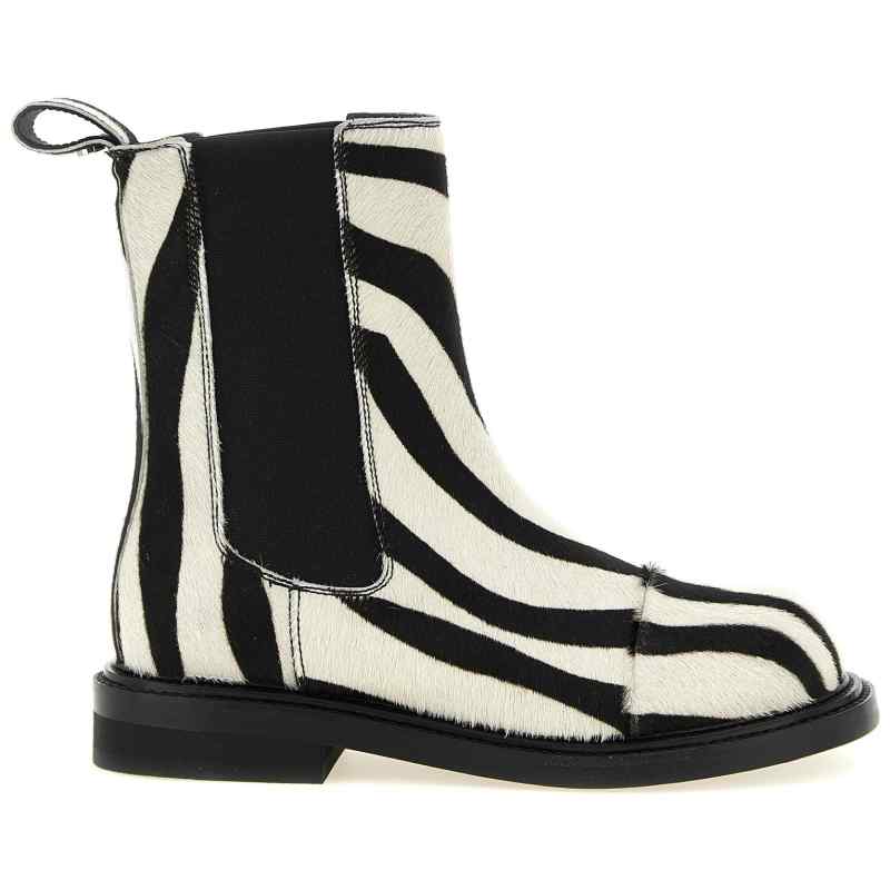 MA21114C1PML010A_01_M_2026-07-06T09-38-03.822Z Moschino Zebra Pony Ankle Boots