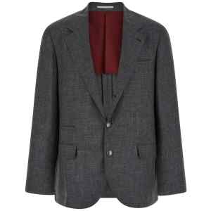 Brunello Cucinelli Blazer Flamed Canvas Blazer