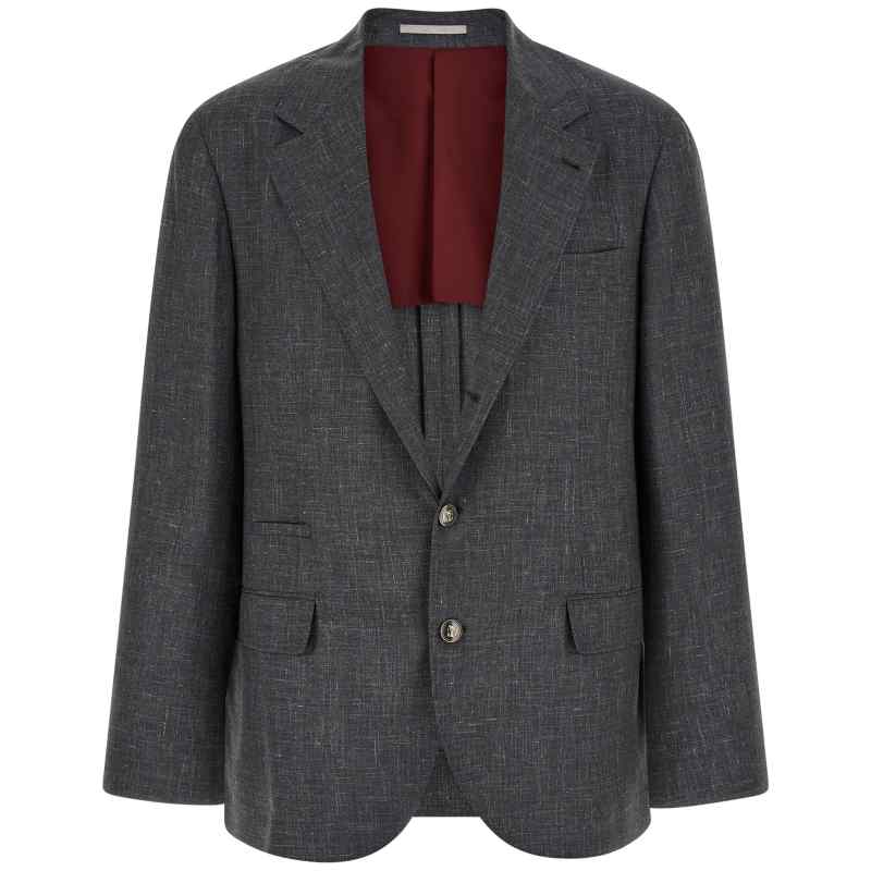 MZ4047BTD2C003_01_M_2026-04-07T08-49-30.052Z Brunello Cucinelli Blazer Flamed Canvas Blazer