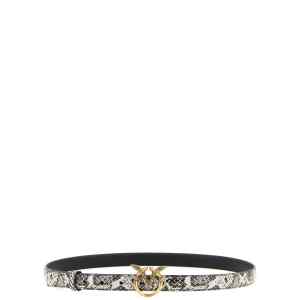 Pinko Python Print Leather Belt