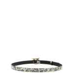 Pinko Python Print Leather Belt