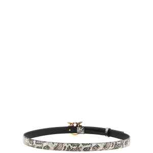 Pinko Python Print Leather Belt