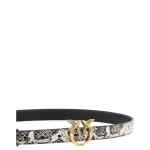 Pinko Python Print Leather Belt
