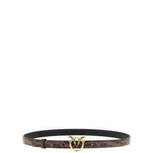 Pinko Python Print Leather Belt