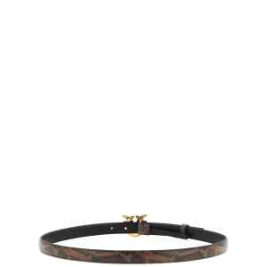 Pinko Python Print Leather Belt