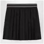 Versace Black Wool and Mohair Pleated Mini Skirt