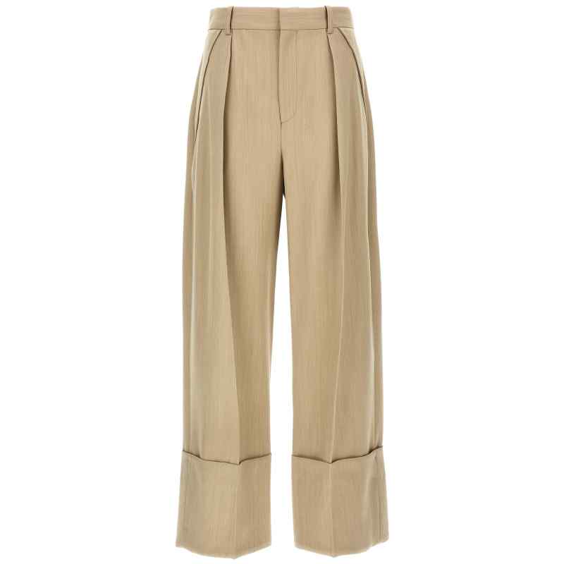 1125WTR006059AALMOND_01_M_2025-01-02T08-54-00.668Z Victoria Beckham Maxi Turn-up Pants