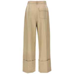 Victoria Beckham Maxi Turn-up Pants