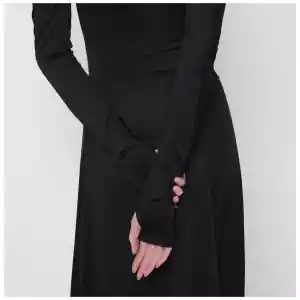 Victoria Beckham Black asymmetric midi dress