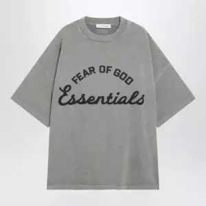 Fear of God Essentials Training 90s faded grey cotton jersey T-shirt