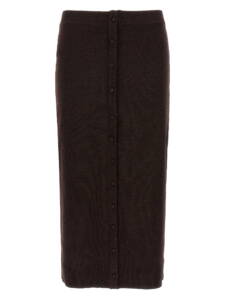Victoria Beckham Bottoni Midi Skirt