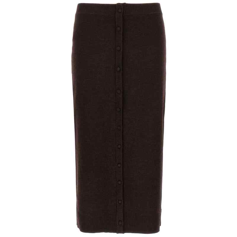 1325KSK006604ADARKCHOCOLATE_01_M_2025-06-17T07-11-04.387Z Victoria Beckham Bottoni Midi Skirt