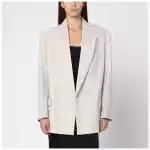 Victoria Beckham Pumice-coloured double-breasted jacket