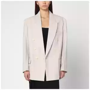 Victoria Beckham Pumice-coloured double-breasted jacket