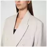 Victoria Beckham Pumice-coloured double-breasted jacket