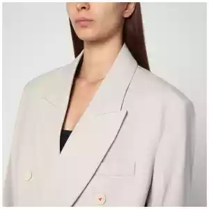 Victoria Beckham Pumice-coloured double-breasted jacket