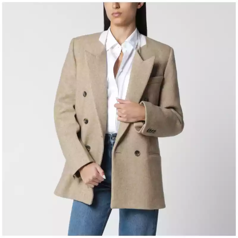 1326WJK007353CWO_T_VIBEC-CM.a Victoria Beckham Beatrice Double-Breasted Jacket in Camel Wool
