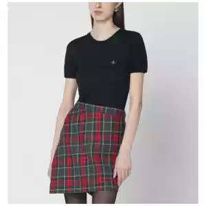 Vivienne Westwood Black Bea wool and silk top