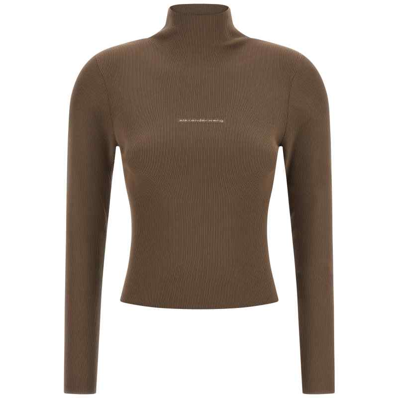 Alexander Wang Logo Ribbed Sweater