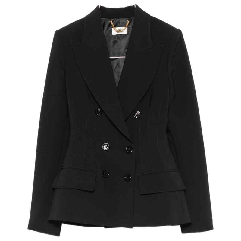 200004134-fw26-elisabettafranchipre-gi25766e2110 Elisabetta Franchi Jackets BLACK