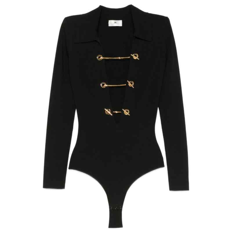 200004672-fw26-elisabettafranchipre-bk06s66e2110 Elisabetta Franchi Top BLACK