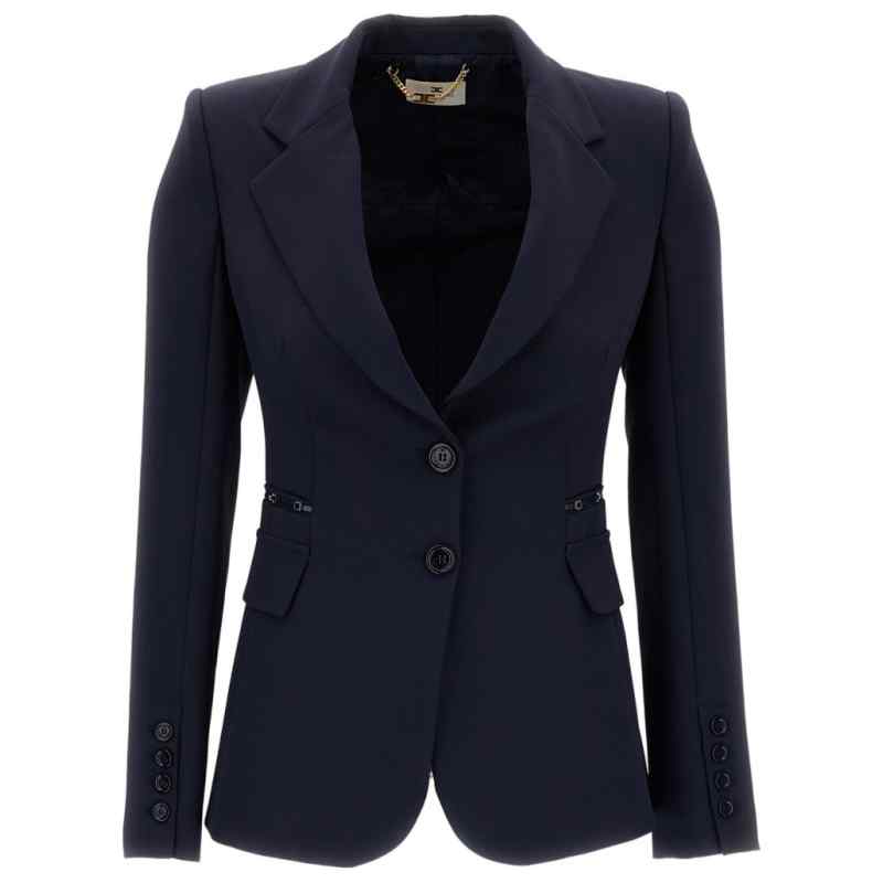 200004779-fw26-elisabettafranchipre-gi27466e2h88 Elisabetta Franchi Jackets NAVY