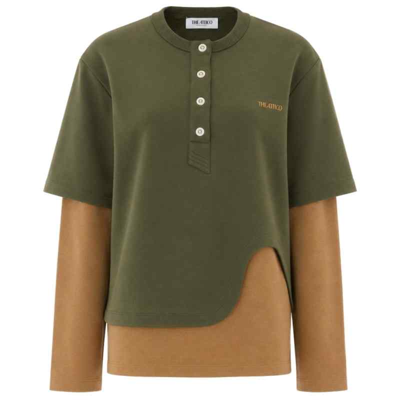 200005660-fw26-theattico-261wcf00028jjf007aa724 THE ATTICO T-shirts and Polos GREEN